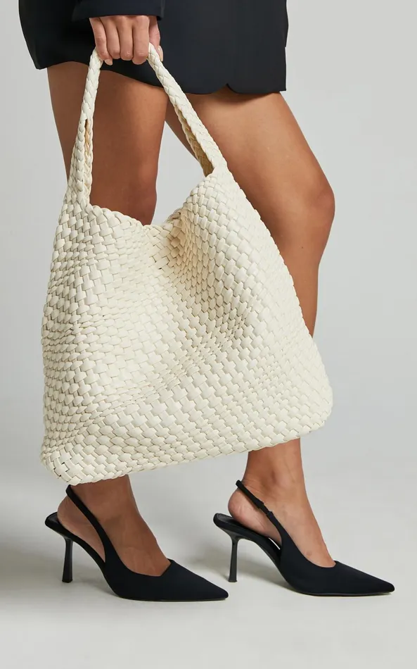 Showpo Seoul Bag 8211 Quilted Tote Bag In Cream Women Bags