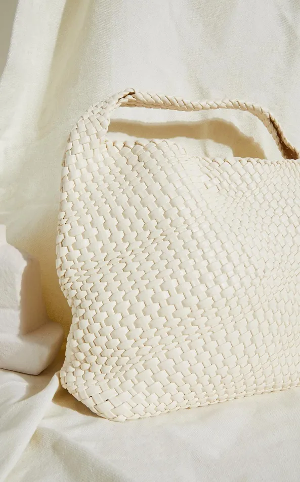 Showpo Seoul Bag 8211 Quilted Tote Bag In Cream Women Bags