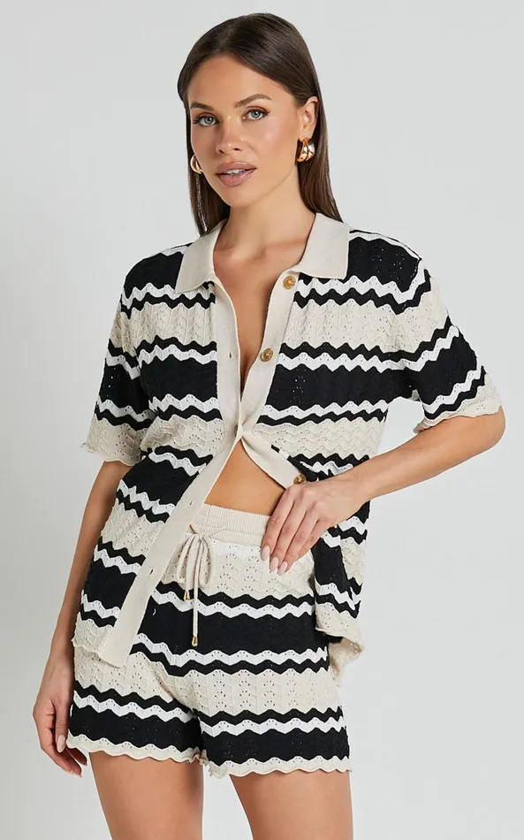 Showpo Seven Wonders 8211 Cam Shirt In SAND Women Knitwear