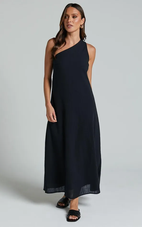 Showpo Shammae Midi Dress 8211 One Shoulder Sleeveless Dress In Black Women Dresses Showpo Shammae Midi Dress 8211 One Shoulder Sleeveless Dress In Black Women Dresses
