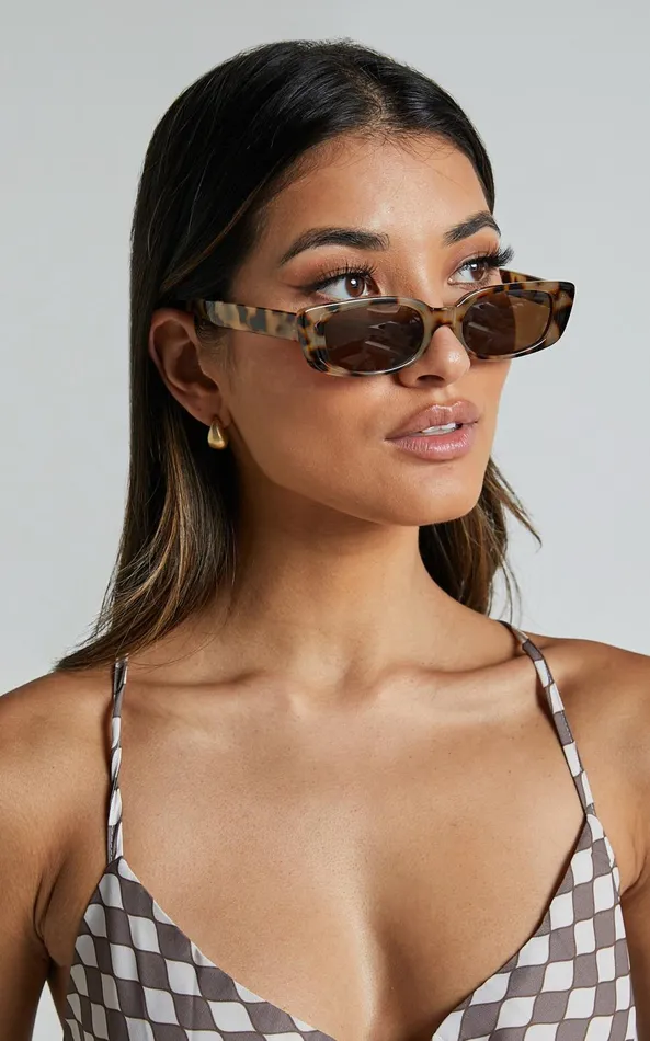 Showpo Sheela Sunglasses 8211 Rectangle Shape Sunglasses In Light Tort Women Sunglasses Showpo Sheela Sunglasses 8211 Rectangle Shape Sunglasses In Light Tort Women Sunglasses