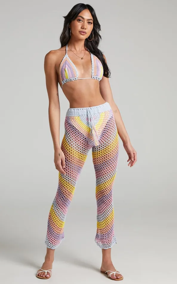 Showpo Sheinna Two Piece Set 8211 Crochet Two Piece Set In Multi Women Two Piece Sets and Coords