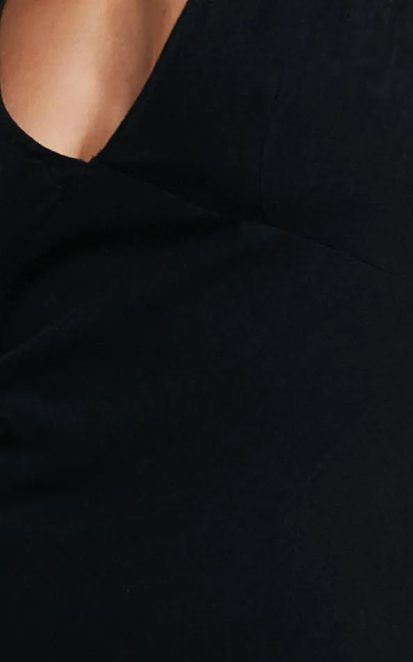 Showpo Shykie Mini Dress 8211 Deep V Neck Adjustable Sleeveless Dress In Black Women Dresses