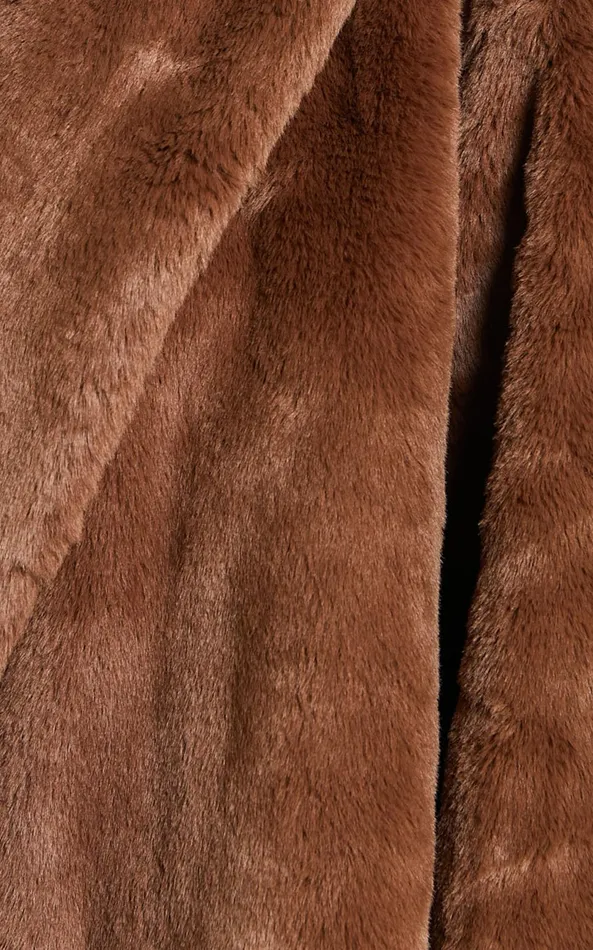 Showpo Sienna Coat 8211 Faux Fur Coat In Chocolate Women Jackets and Coats