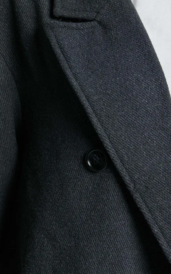 Showpo Silvena Coat 8211 Oversized Longline Tailored Coat In Slate Grey Women Jackets and Coats