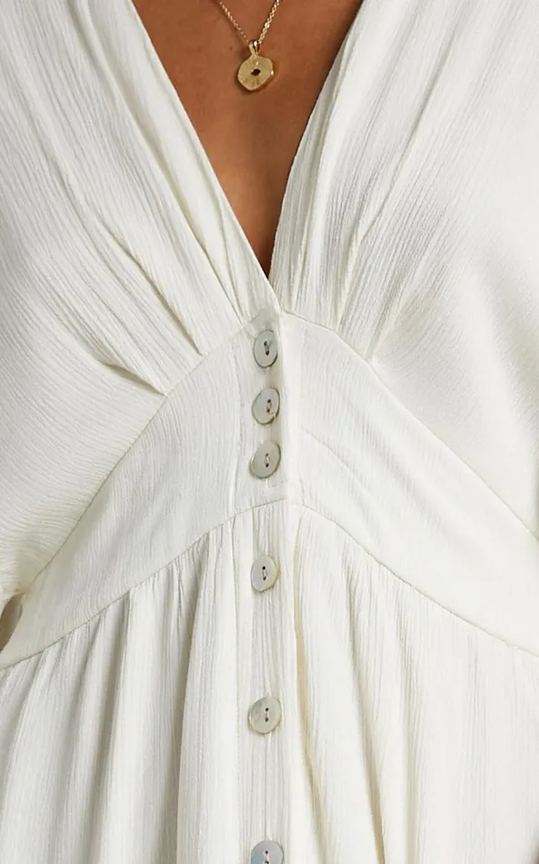 Showpo Sitting Pretty Maxi Dress In Natural Women Maternity Clothes