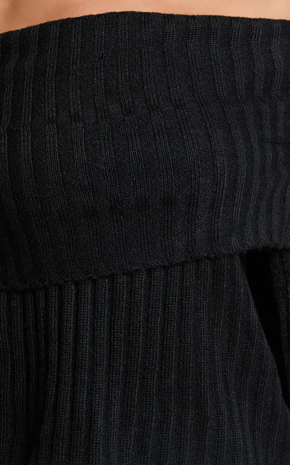 Showpo SNDYS THE LABEL 8211 BROOKS OFF SHOULDER JUMPER In Black Women Knitwear