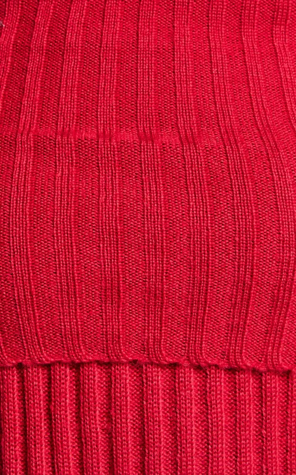 Showpo SNDYS THE LABEL 8211 BROOKS OFF SHOULDER JUMPER In Cherry Women Knitwear
