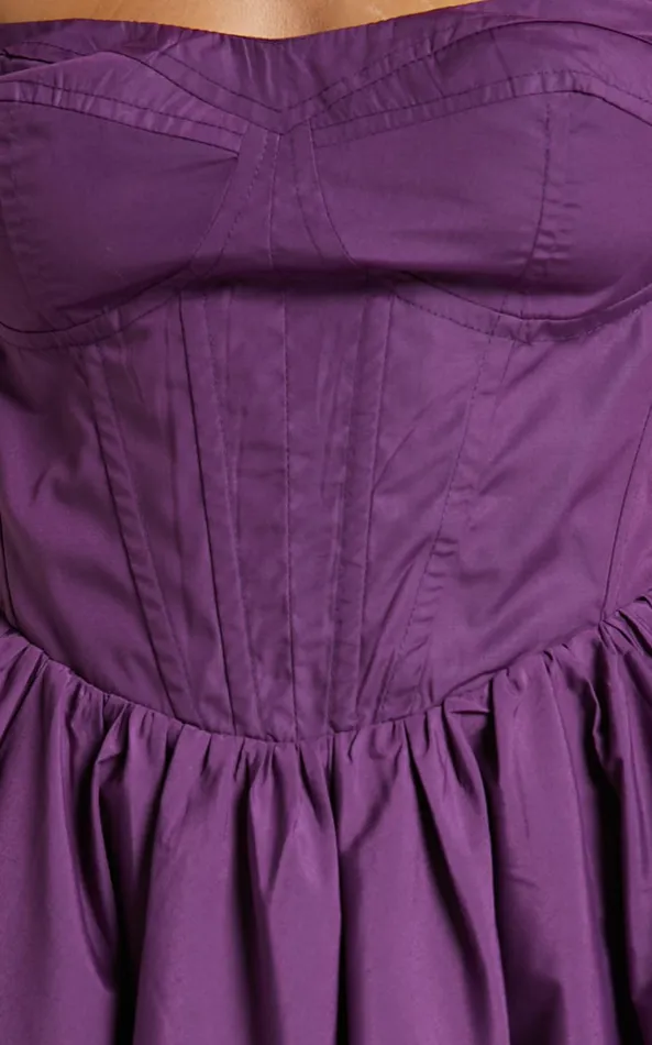Showpo Souza Mini Dress 8211 Fit And Flare Puff Sleeve Corset Dress In Dark Amethyst Women Curve Clothes Showpo Souza Mini Dress 8211 Fit And Flare Puff Sleeve Corset Dress In Dark Amethyst Women Curve Clothes