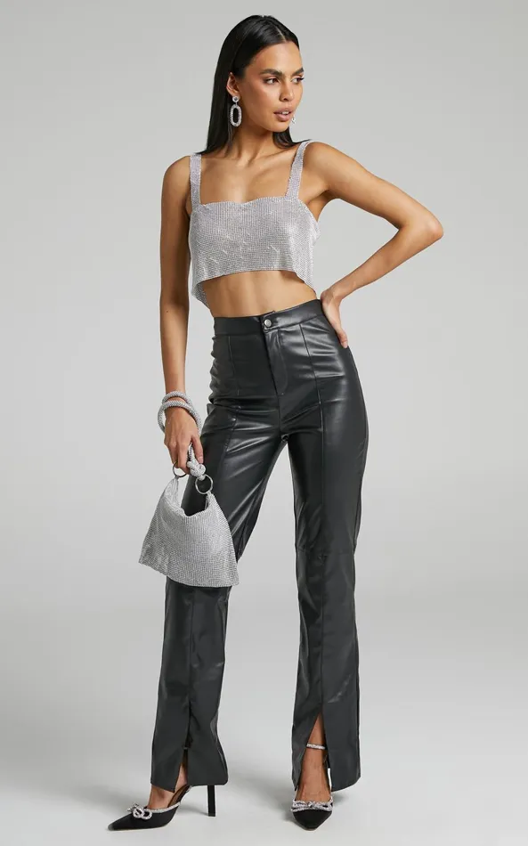 Showpo Starry Nights Top 8211 Mesh Cropped Top In Silver Women Tops