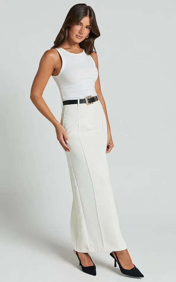 Showpo Stella Maxi Skirt 8211 High Waisted Pencil Skirt In Stone Women Skirts