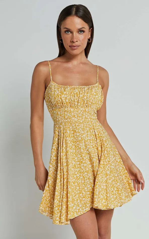 Showpo Summer Jam Mini Dress 8211 Strappy Slip Dress In Yellow Floral Women Dresses Showpo Summer Jam Mini Dress 8211 Strappy Slip Dress In Yellow Floral Women Dresses