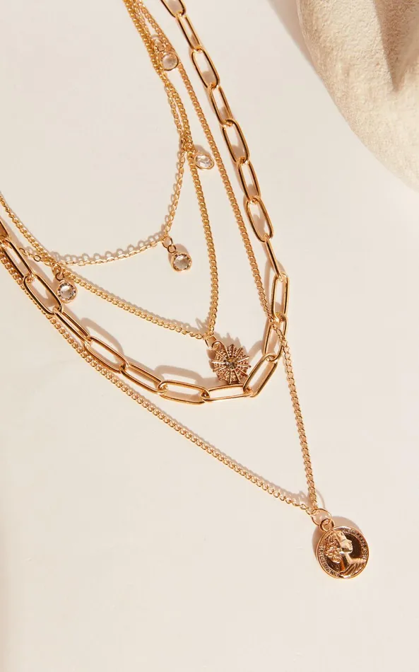 Showpo Susie Multipack Necklace In Gold Women Necklaces