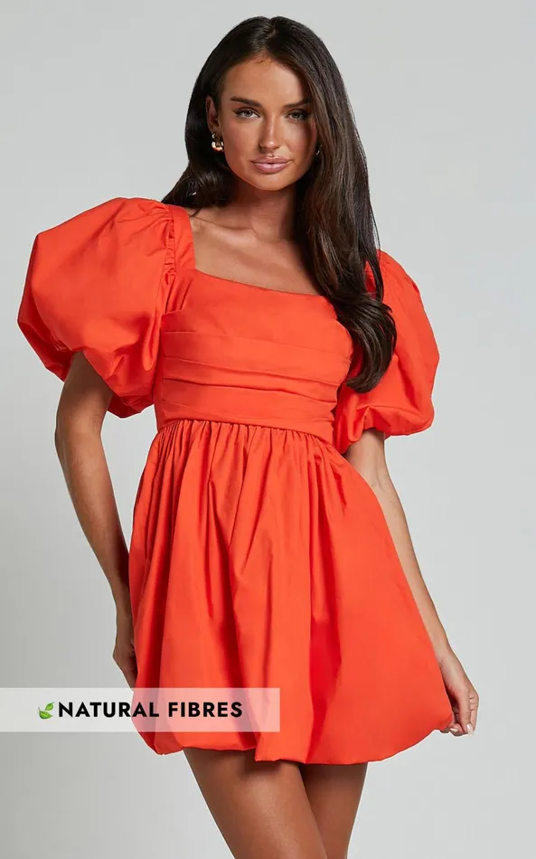 Showpo Tamara Mini Dress 8211 Short Puff Sleeve Ruched Dress In Orange Women Dresses Showpo Tamara Mini Dress 8211 Short Puff Sleeve Ruched Dress In Orange Women Dresses