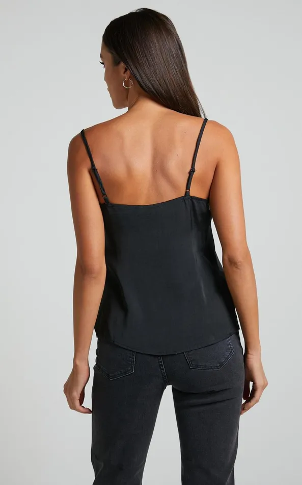 Showpo Tatito Top 8211 Lace Detail Cami Top In Black Women Tops Showpo Tatito Top 8211 Lace Detail Cami Top In Black Women Tops
