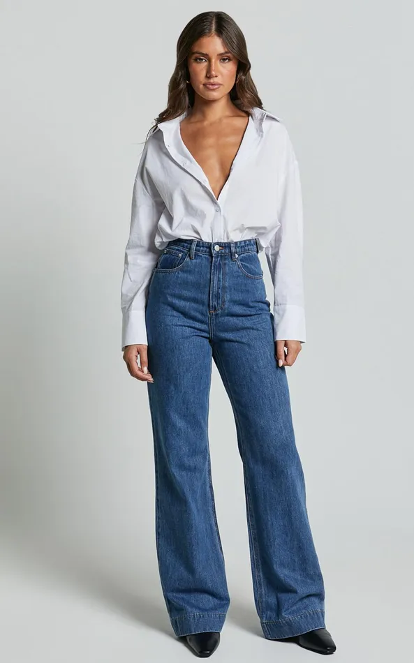 Showpo Terah Button Up Shirt In White Women Curve Clothes