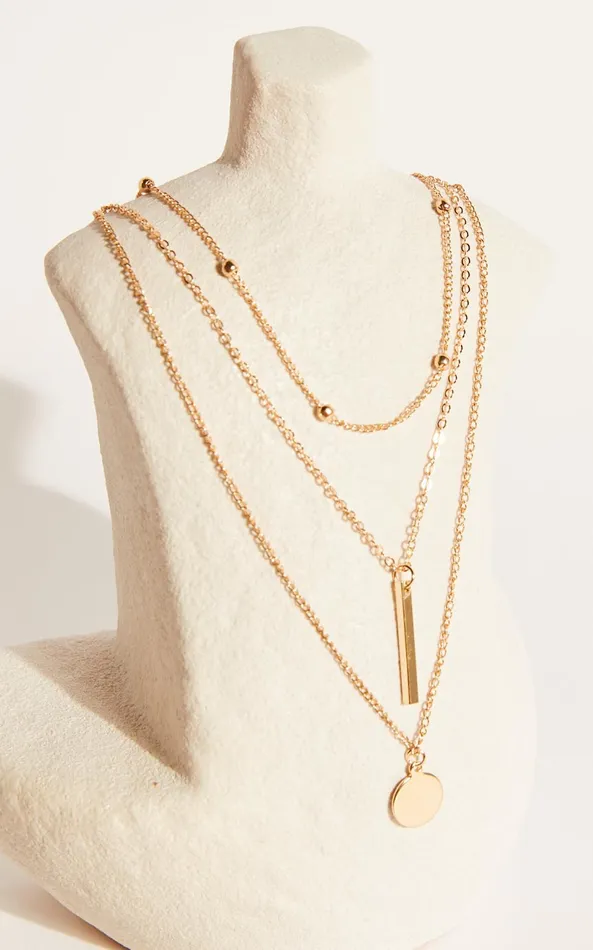 Showpo The Guest List Layered Necklace Set In Gold Women Gold Plated Jewelry