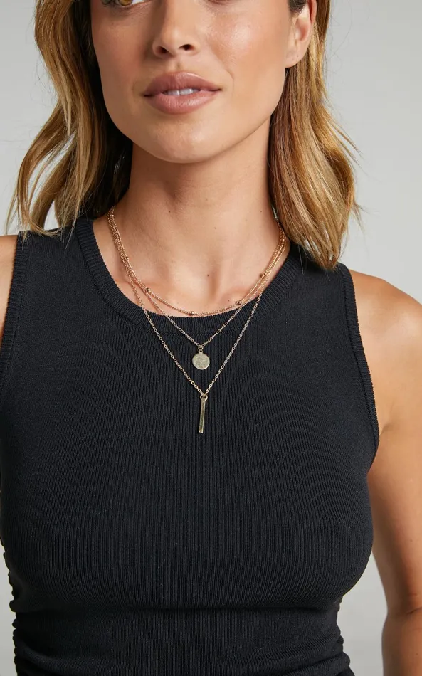 Showpo The Guest List Layered Necklace Set In Gold Women Gold Plated Jewelry