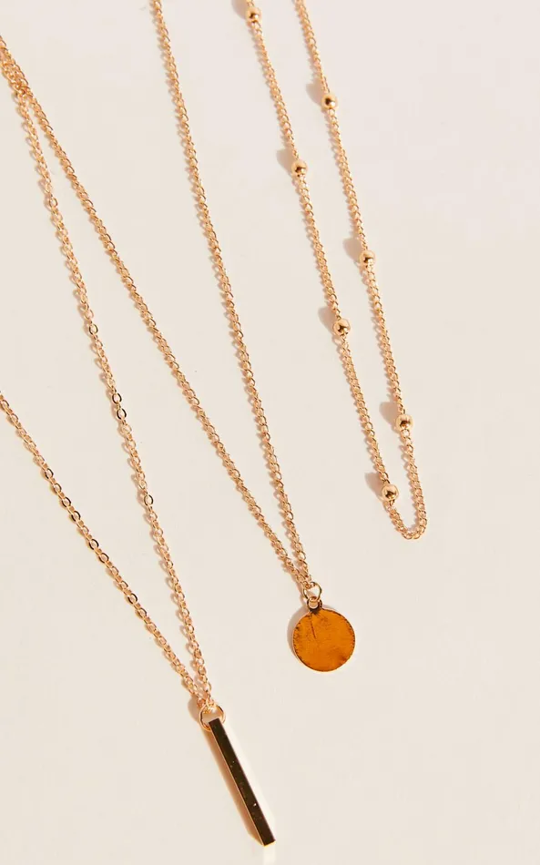 Showpo The Guest List Layered Necklace Set In Gold Women Gold Plated Jewelry