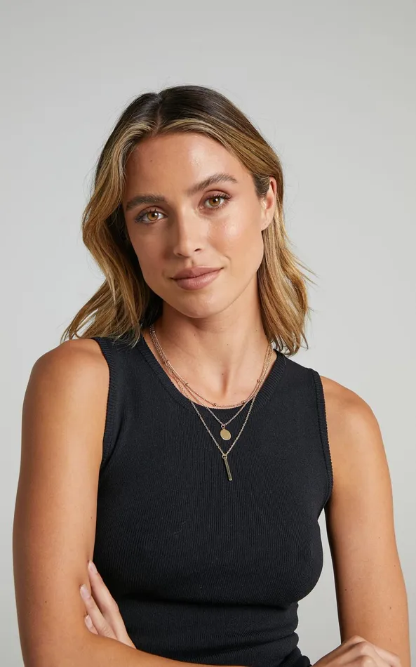 Showpo The Guest List Layered Necklace Set In Gold Women Gold Plated Jewelry