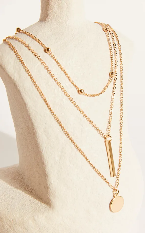 Showpo The Guest List Layered Necklace Set In Gold Women Gold Plated Jewelry