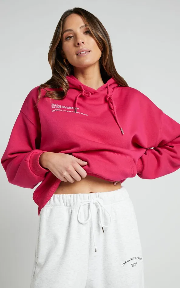 Showpo The Hunger Project X Showpo 8211 Collaborative Hoodie In Mulberry Women Curve Clothes