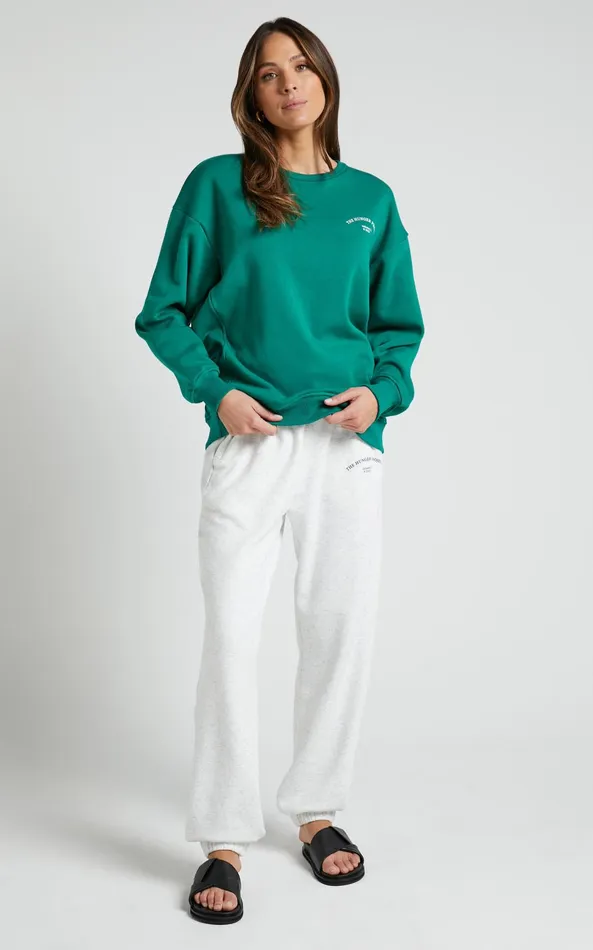 Showpo The Hunger Project X Showpo 8211 THP Crew Neck Sweatshirt In Green Women Curve Clothes