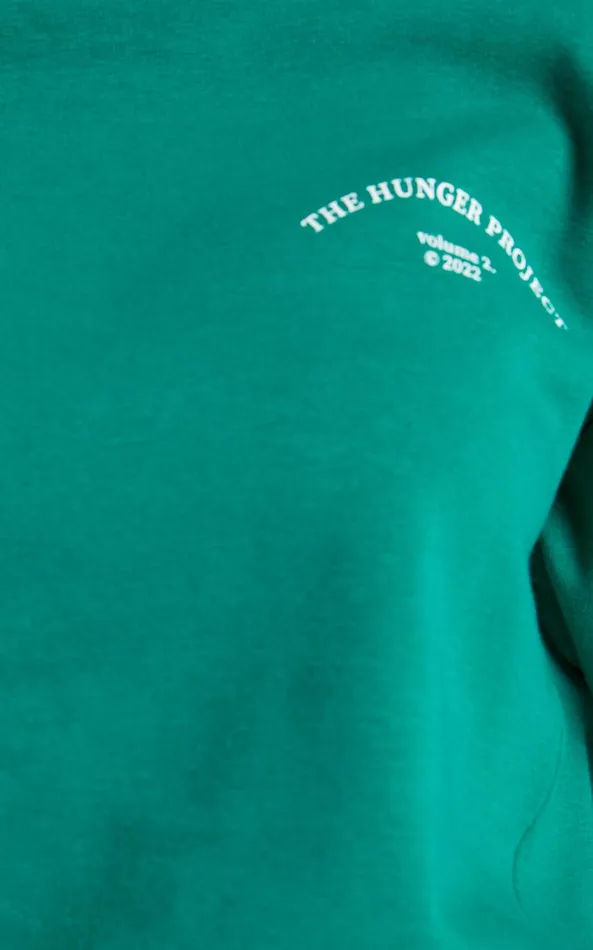 Showpo The Hunger Project X Showpo 8211 THP Crew Neck Sweatshirt In Green Women Curve Clothes