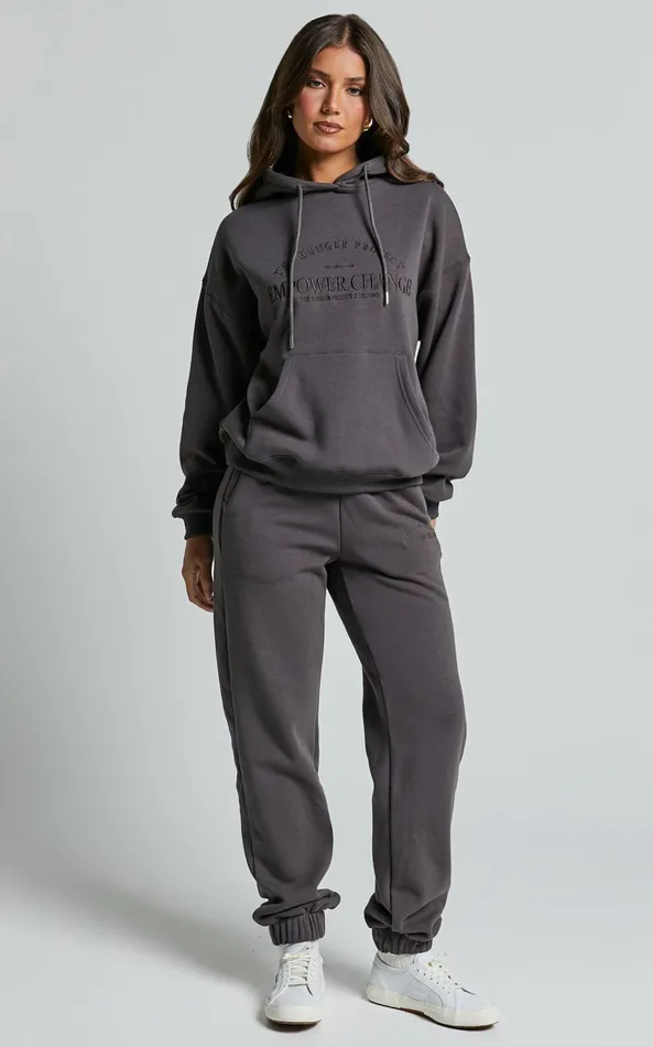 Showpo The Hunger Project X Showpo 8211 THP Hoodie In Grey Women Curve Clothes