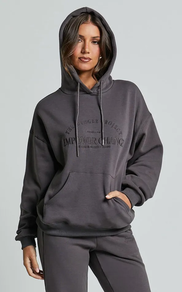 Showpo The Hunger Project X Showpo 8211 THP Hoodie In Grey Women Curve Clothes