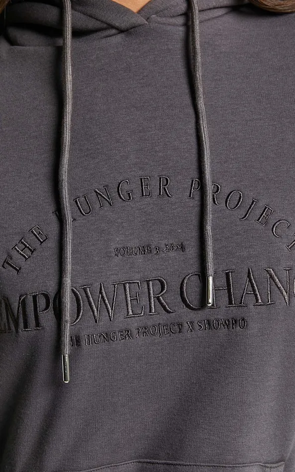 Showpo The Hunger Project X Showpo 8211 THP Hoodie In Grey Women Curve Clothes