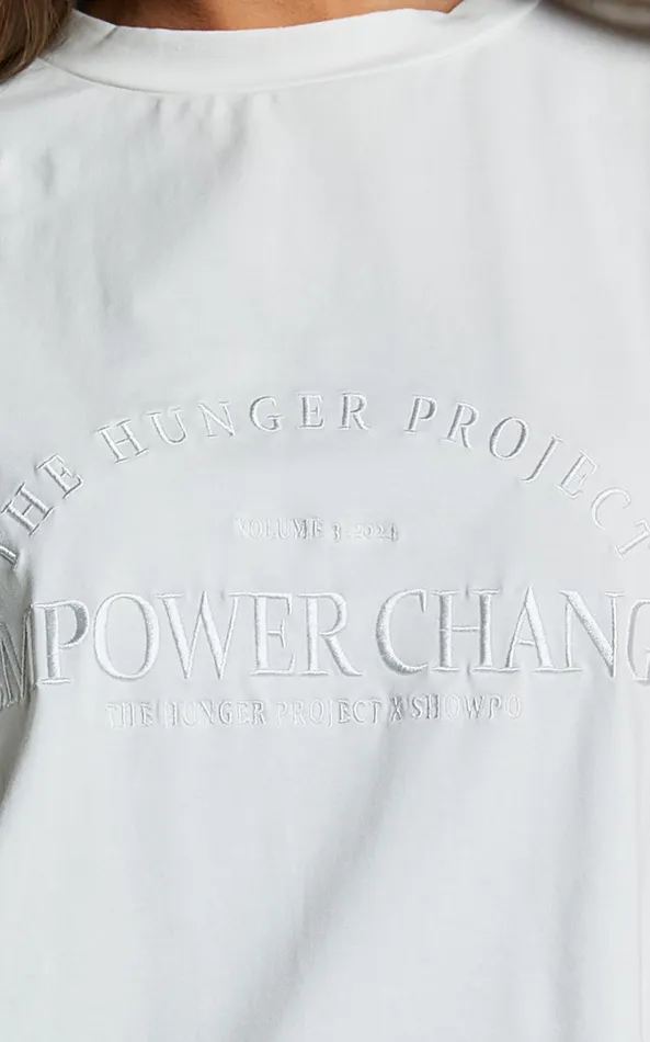 Showpo The Hunger Project X Showpo 8211 THP TShirt In White Women Tops