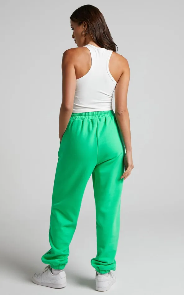 Showpo The Hunger Project X Showpo Mid Waisted Sweatpants In Green Women Pants