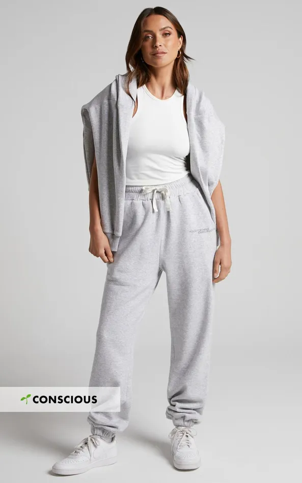 Showpo The Hunger Project X Showpo Mid Waisted Sweatpants In Grey Women Pants Showpo The Hunger Project X Showpo Mid Waisted Sweatpants In Grey Women Pants