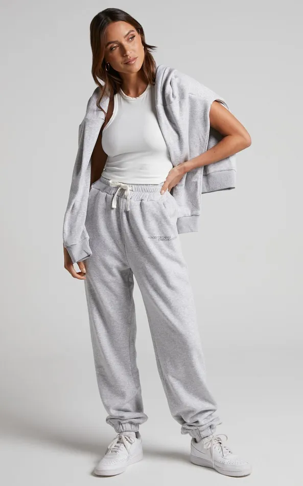 Showpo The Hunger Project X Showpo Mid Waisted Sweatpants In Grey Women Pants