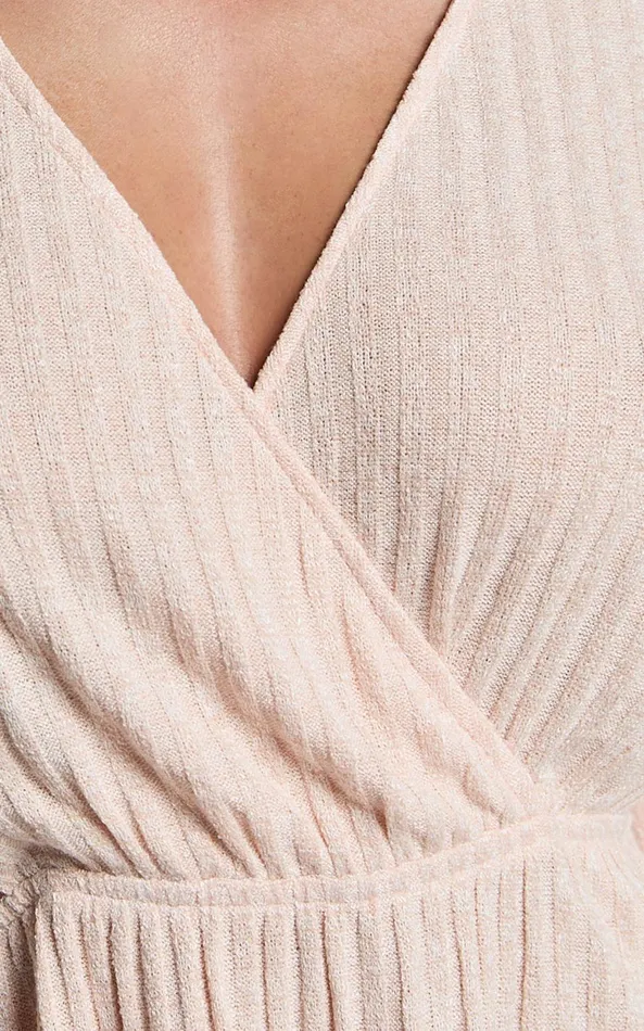 Showpo The Next Step Mini Dress 8211 Long Sleeve Dress In Beige Marle Women Dresses