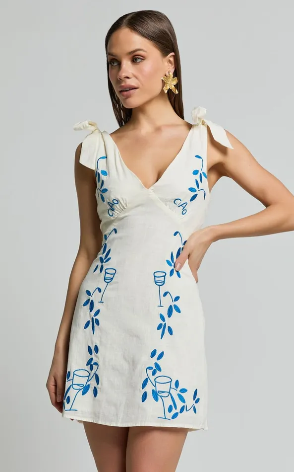 Showpo Tia Mini Dress 8211 Tie Strap Deep V Neck Shift Dress In Natural Women Dresses Showpo Tia Mini Dress 8211 Tie Strap Deep V Neck Shift Dress In Natural Women Dresses