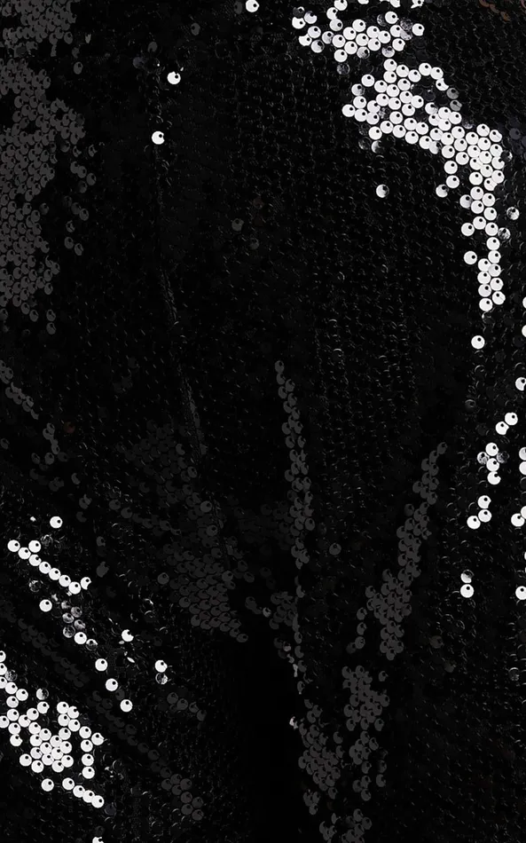 Showpo Tirana Shorts 8211 Sequin High Waisted Tailored In Black Women Curve Clothes