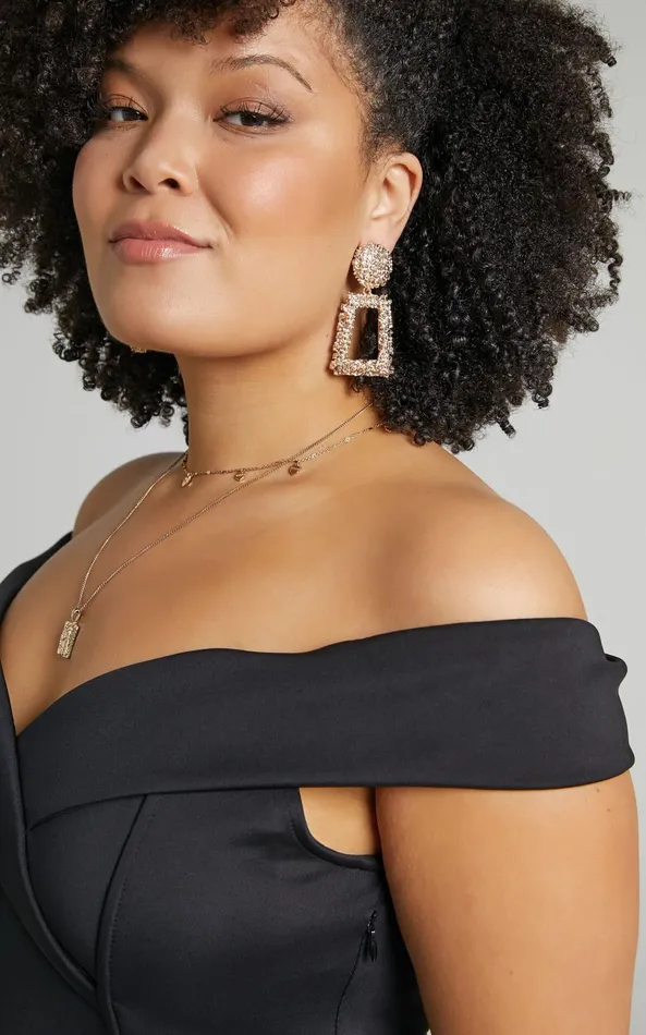 Showpo To The Stars Earrings In Gold Women Gold Plated Jewelry