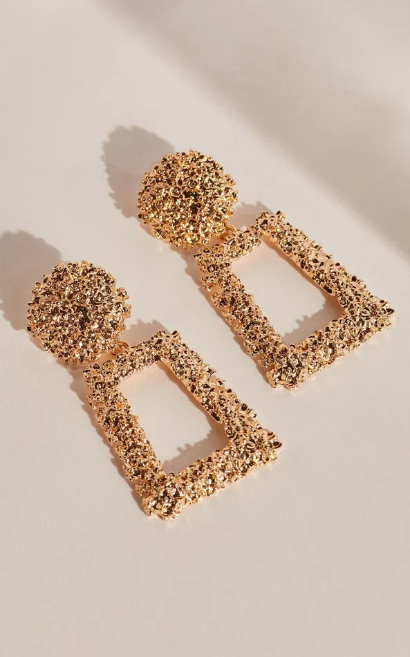 Showpo To The Stars Earrings In Gold Women Gold Plated Jewelry