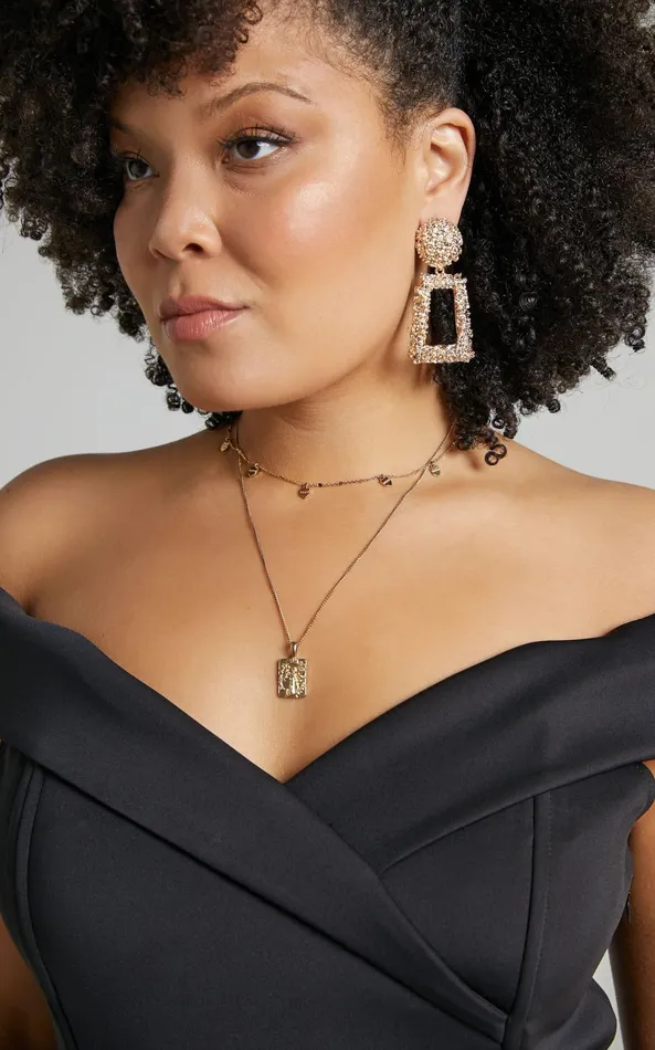 Showpo To The Stars Earrings In Gold Women Gold Plated Jewelry