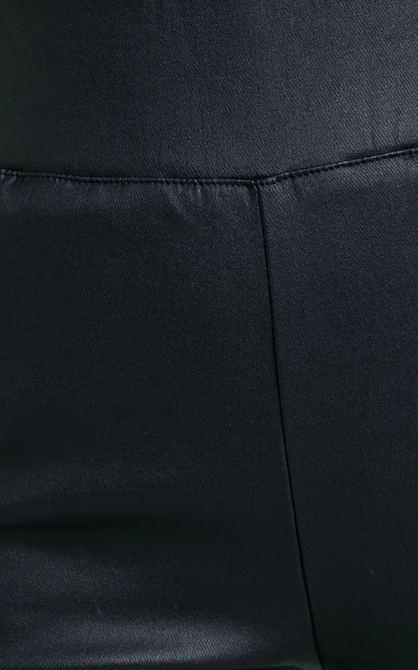 Showpo Trinky Pants 8211 Faux Leather High Waisted Skinny Leg Pants In Black Women Denim