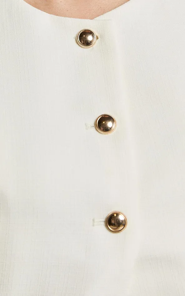 Showpo Tyla Top 8211 Scoop Neck Pocket Detail Button Up Vest In White Women Tops