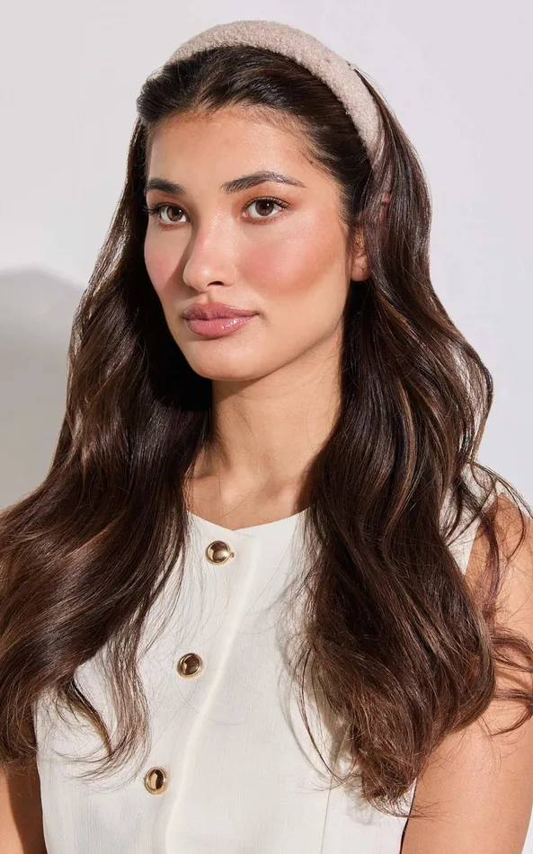 Showpo Uma Headband 8211 Boucle Rounded Headband In Stone Women Hair