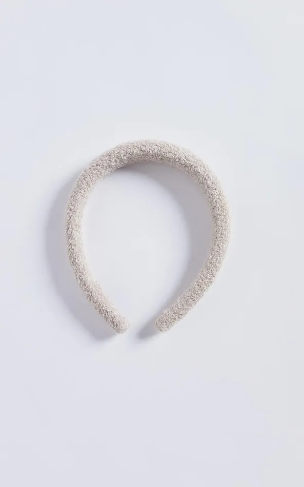 Showpo Uma Headband 8211 Boucle Rounded Headband In Stone Women Hair