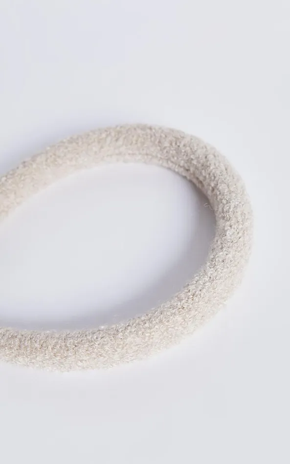 Showpo Uma Headband 8211 Boucle Rounded Headband In Stone Women Hair