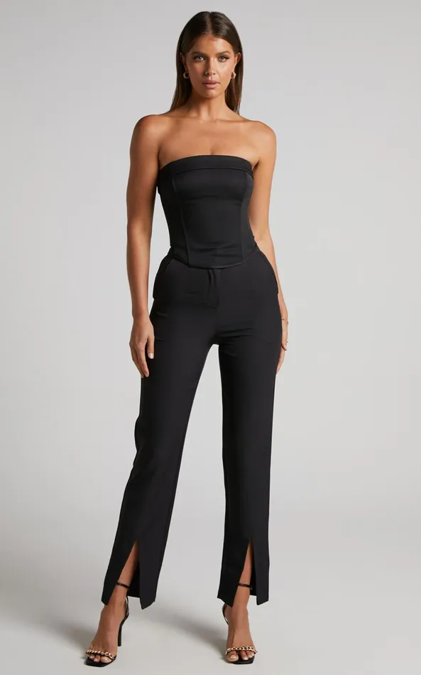 Showpo Vaira Top 8211 Strapless Corset Top In Black Women Curve Clothes
