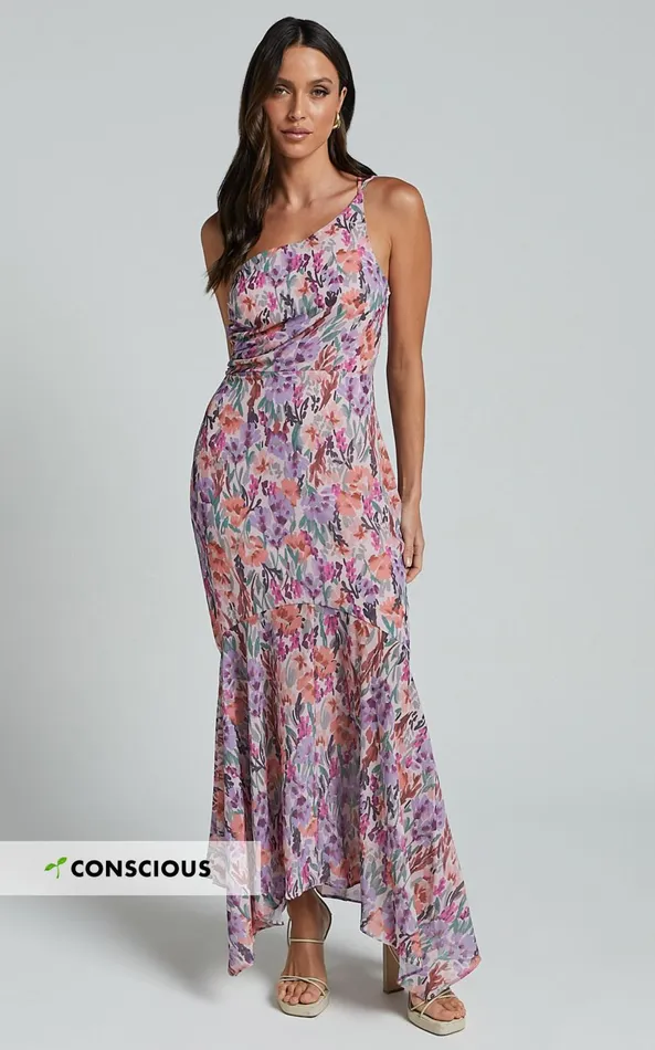 Showpo Valentina Midi Dress 8211 One Shoulder Mermaid Dress In Monet Floral Women Dresses Showpo Valentina Midi Dress 8211 One Shoulder Mermaid Dress In Monet Floral Women Dresses