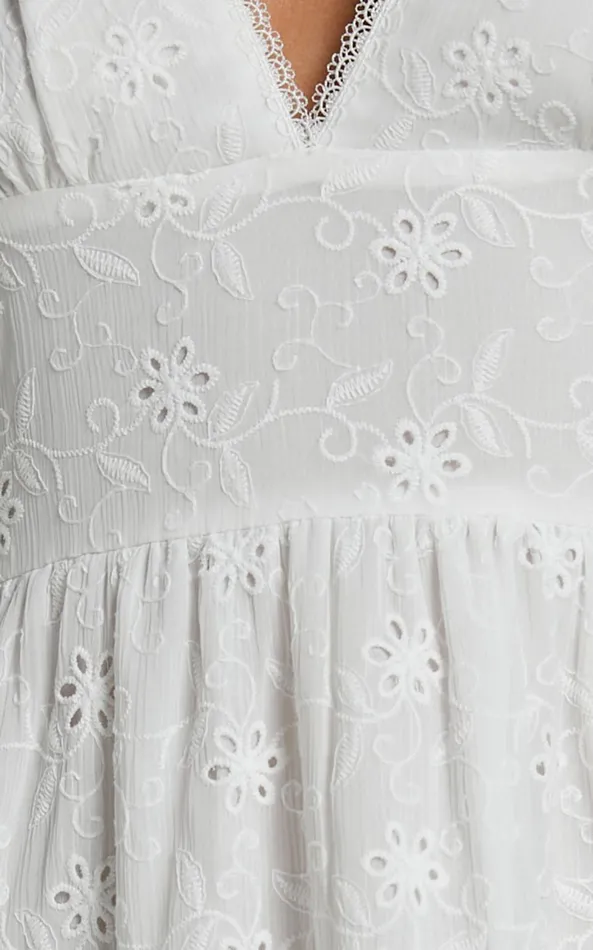 Showpo Valiery Mini Dress 8211 Overlay Sheer Detail Dress In Ivory Women Dresses