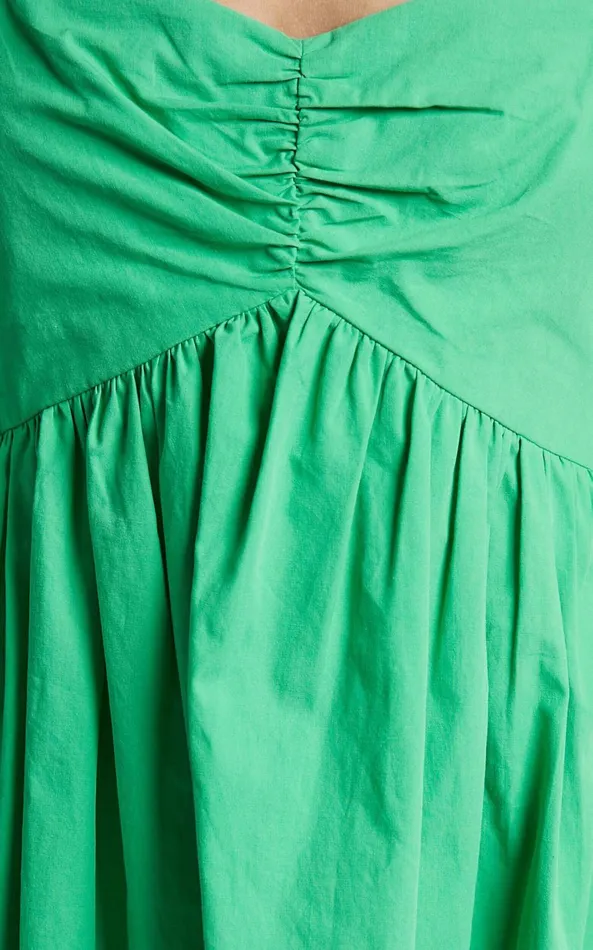 Showpo Vashti Mini Dress 8211 Puff Sleeve Sweetheart Dress In Green Women Curve Clothes
